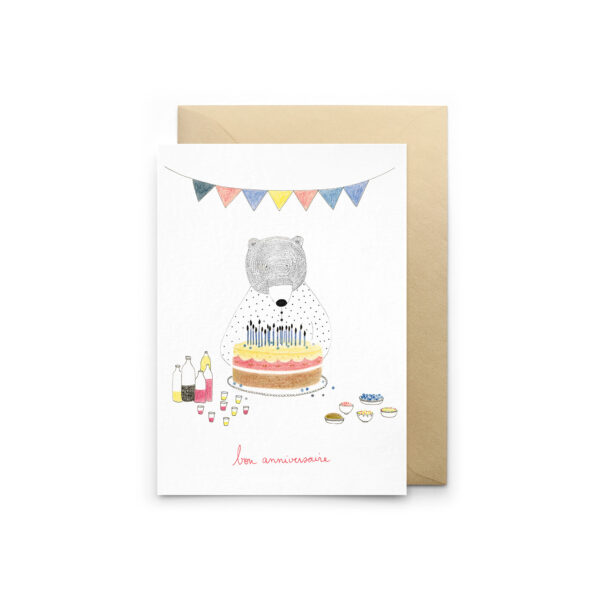 Carte Anniversaire Ours