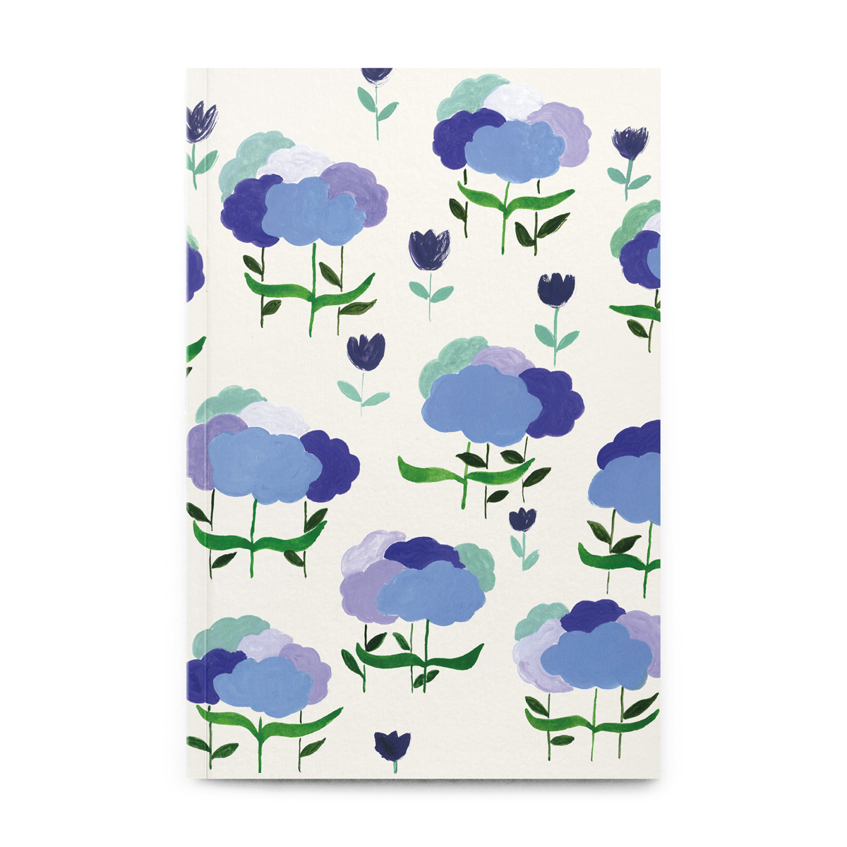Carnet Medium Clouds Flowers